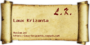 Laux Krizanta névjegykártya